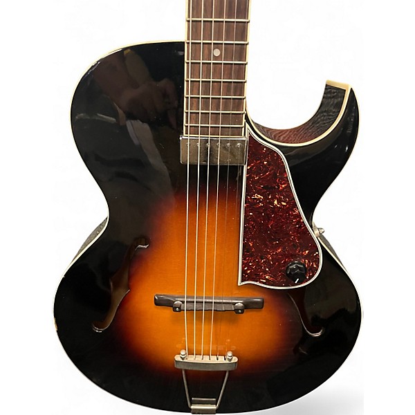 Used The Lore LH-350 VS Violin Sunburst Hollow Body Electric Guitar