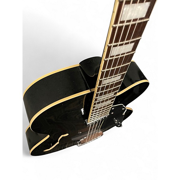 Used D'Angelico Premier EXL-1 Black Hollow Body Electric Guitar