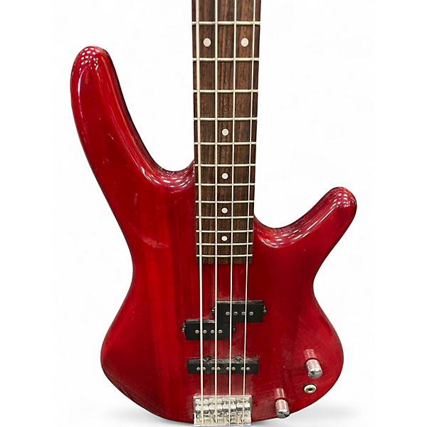 Used Ibanez GSR190 Trans Red Electric Bass Guitar