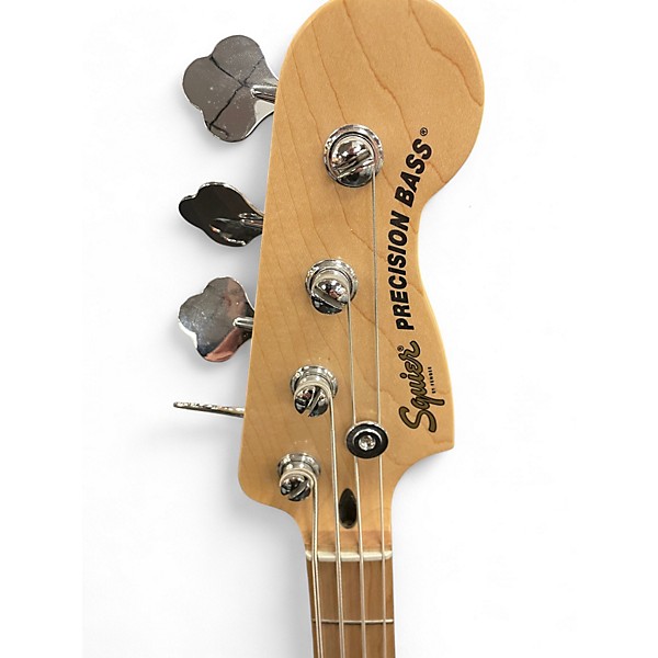 Used Squier Precision Bass Black Electric Bass Guitar