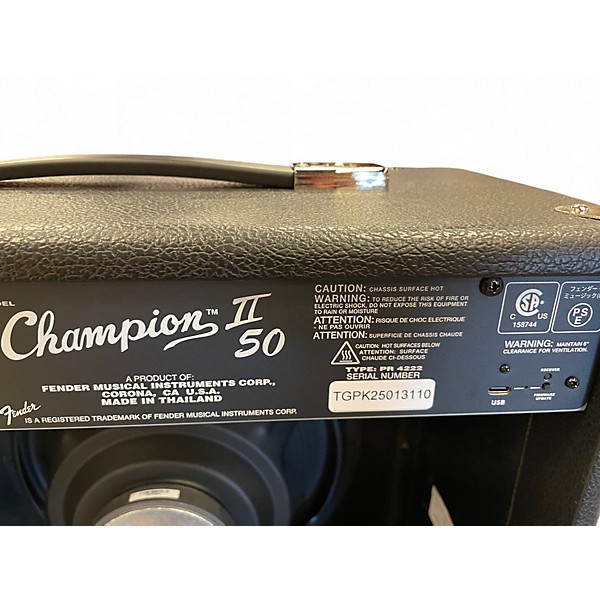 Used 2026 Fender Champion II 50 Guitar Combo Amp