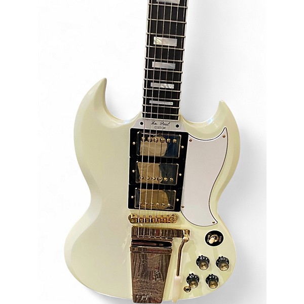 Used Epiphone Les Paul Custom White Solid Body Electric Guitar