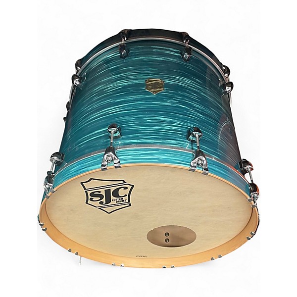 Used SJC Drums 3 Piece PROVIDENCE OYSTER MARINE Drum Kit