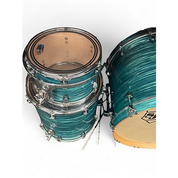 Used SJC Drums 3 Piece PROVIDENCE OYSTER MARINE Drum Kit