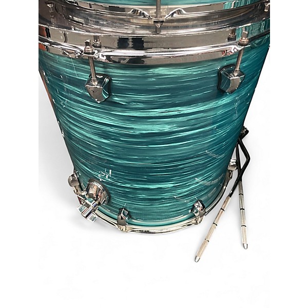 Used SJC Drums 3 Piece PROVIDENCE OYSTER MARINE Drum Kit