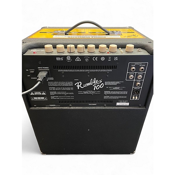 Used Fender RUMBLE 100 1x12 Bass Combo Amp