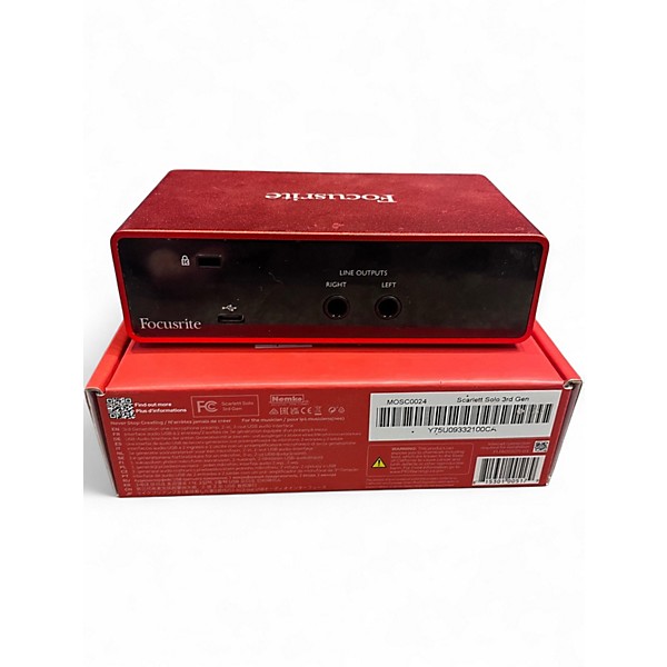 Used Focusrite Scarlett Solo Gen 3 Audio Interface