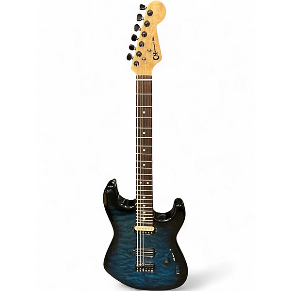 Used 2016 Charvel Pro Mod San Dimas HH HT Trans Blue Burst Solid Body Electric Guitar