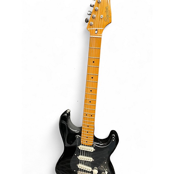 Used Squier Standard Stratocaster Black Solid Body Electric Guitar