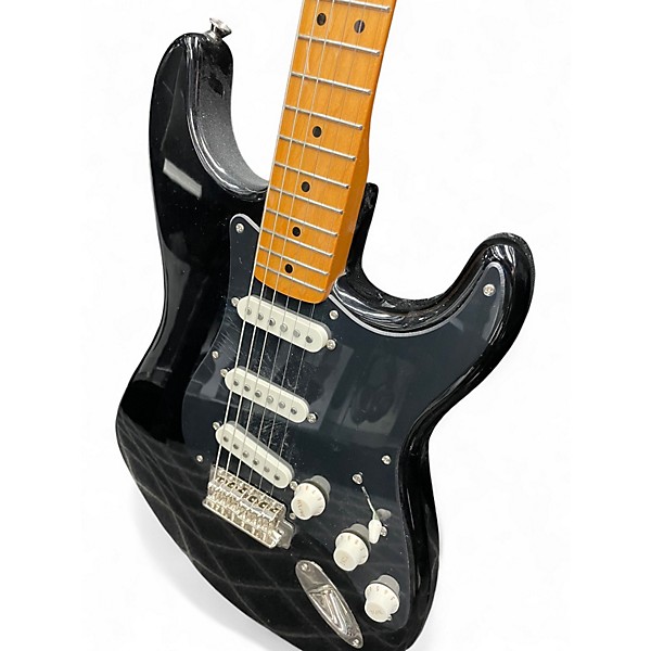 Used Squier Standard Stratocaster Black Solid Body Electric Guitar