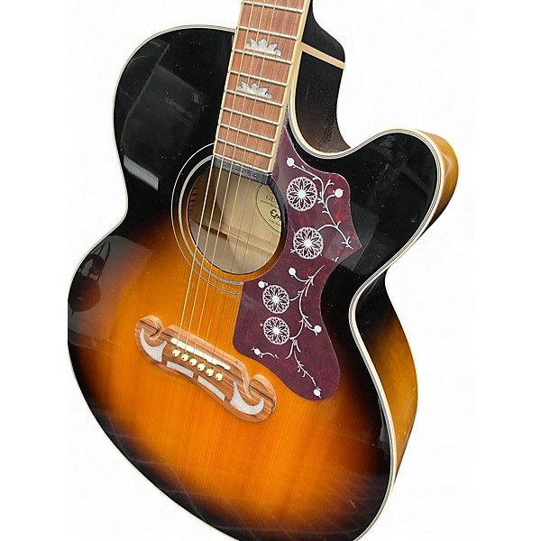 Used Epiphone EJ200SCE Vintage Sunburst Acoustic Electric Guitar
