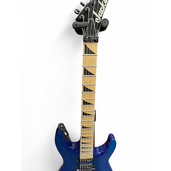 Used Jackson JS34Q Dinky Trans Blue Solid Body Electric Guitar
