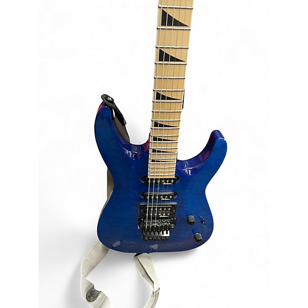 Used Jackson JS34Q Dinky Trans Blue Solid Body Electric Guitar