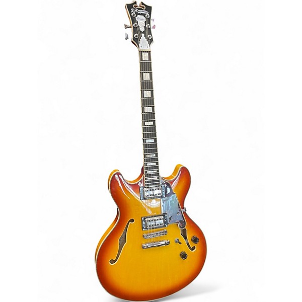 Used D'Angelico Premier Series DC XT Iced Tea Hollow Body Electric Guitar