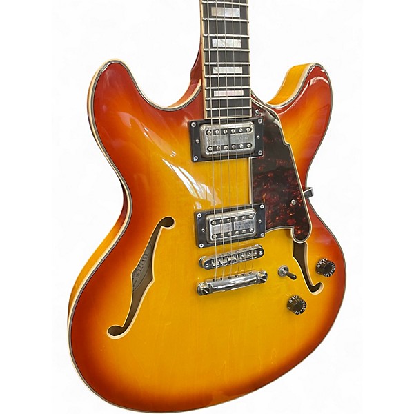 Used D'Angelico Premier Series DC XT Iced Tea Hollow Body Electric Guitar