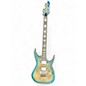 Used Dean Exile 6 Burled Poplar Turquoise Burst Solid Body Electric Guitar thumbnail