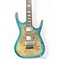 Used Dean Exile 6 Burled Poplar Turquoise Burst Solid Body Electric Guitar