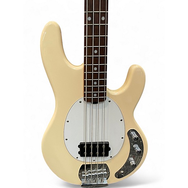 Used Sterling by Music Man Sub 4 Cream Electric Bass Guitar
