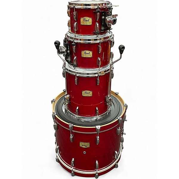 Used Pearl 4 Piece Session Studio Classic Red Drum Kit