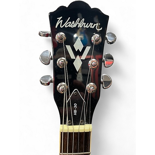 Used Washburn HB30 Cherry Hollow Body Electric Guitar