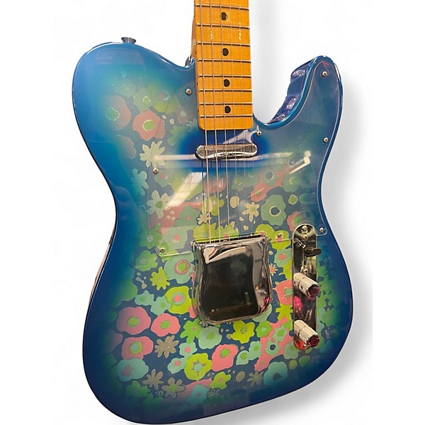 Used Fender Vintage Custom 1968 Blue Flower Telecaster Blue Flower Solid Body Electric Guitar