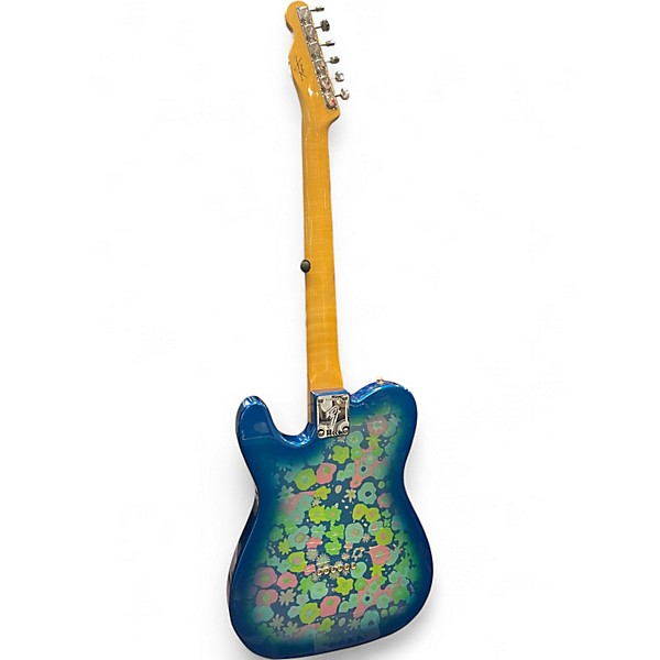 Used Fender Vintage Custom 1968 Blue Flower Telecaster Blue Flower Solid Body Electric Guitar