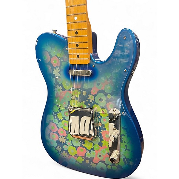 Used Fender Vintage Custom 1968 Blue Flower Telecaster Blue Flower Solid Body Electric Guitar