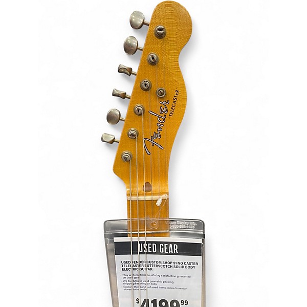 Used Fender Custom Shop 51 No Caster Telecaster Butterscotch Solid Body Electric Guitar