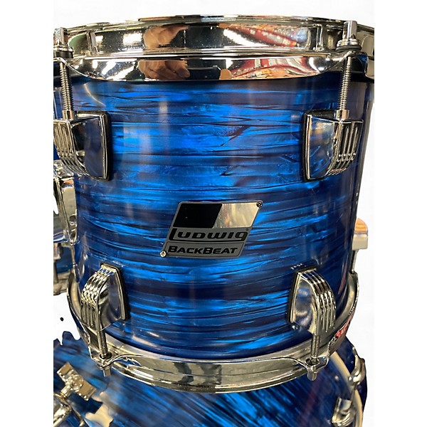 Used Ludwig 5 Piece BACK BEAT ELITE BLUE Drum Kit