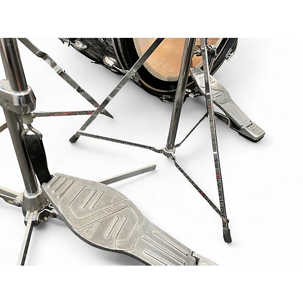 Used 1970s Slingerland 5 Piece Pop Outfit Black Diamond Pearl Drum Kit
