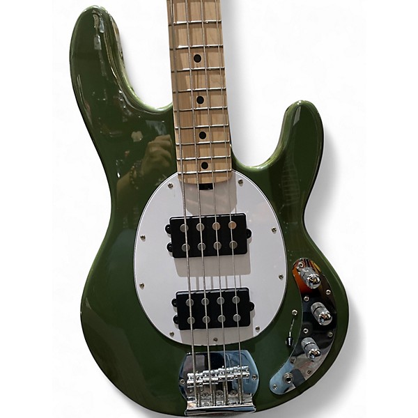 Used Sterling by Music Man RAY 4HH Olive Green Electric Bass Guitar