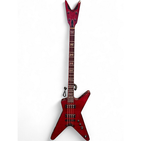 Used Dean ML Bass Trans Red Electric Bass Guitar