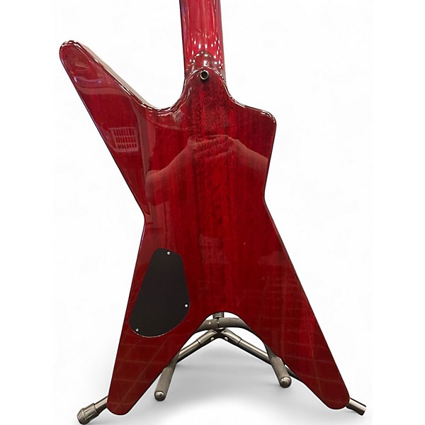 Used Dean ML Bass Trans Red Electric Bass Guitar