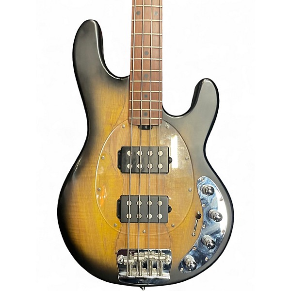 Used Sterling by Music Man Ray34 Natural Burl Satin Electric Bass Guitar