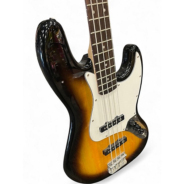 Used Squier Affinity Jazz Bass 2 Color Sunburst Electric Bass Guitar