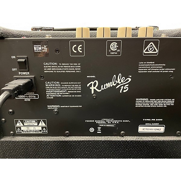 Used Fender Rumble 15 15W 1X8 Bass Combo Amp