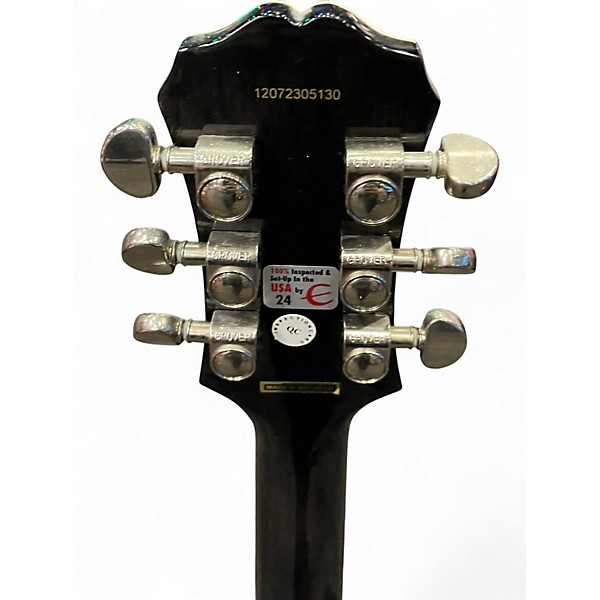 Used Epiphone Nighthawk Custom Reissue TRANSPARENT BLACK Solid Body Electric Guitar