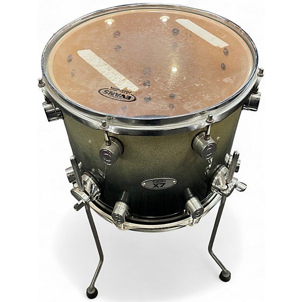 Used PDP by DW 6 Piece Concept Maple X7 Metalic Green Fade Drum Kit