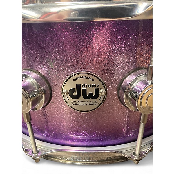 Used DW 6.5X14 Collector's Series Exotic Maple Mahogany Snare LAVENDER GLITZ Drum