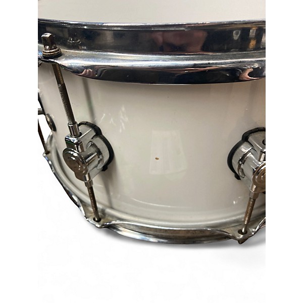 Used DW 13X7 Performance Series Snare ICE WHITE Drum