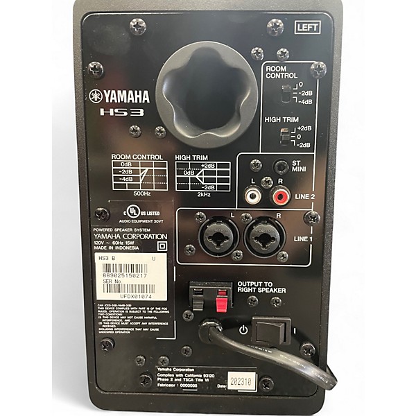 Used Yamaha HS3 Pair Powered Monitor