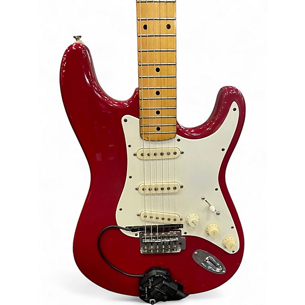 Used Squier II Standard Stratocaster Red Solid Body Electric Guitar