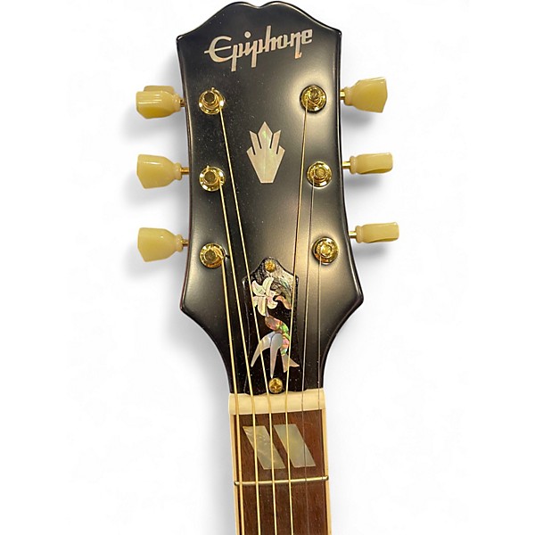 Used Epiphone Inspired by Gibson Hummingbird Aged Cherry Sunburst Acoustic Electric Guitar