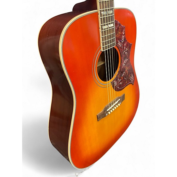 Used Epiphone Inspired by Gibson Hummingbird Aged Cherry Sunburst Acoustic Electric Guitar