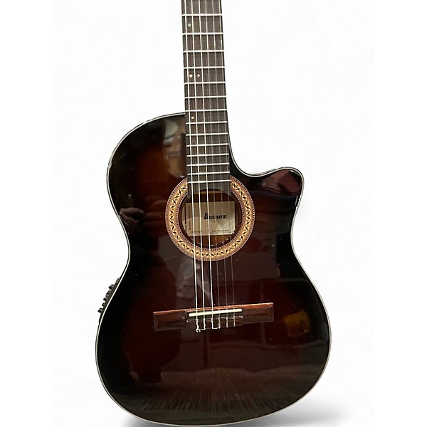 Used Ibanez GA35TCE-DVS Dark Vintage Sunburst Classical Acoustic Electric Guitar