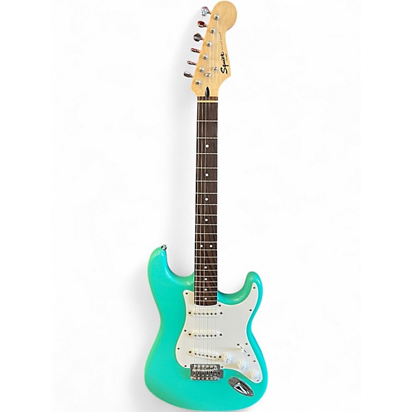 Used Squier Bullet Stratocaster Seafoam Green Solid Body Electric Guitar