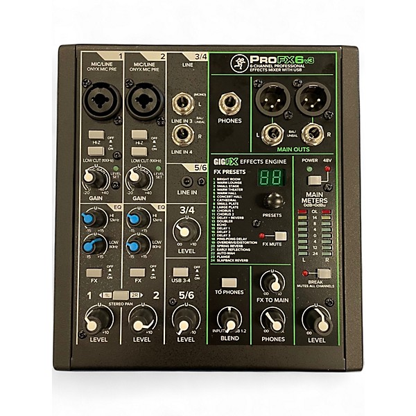Used Mackie ProFX6v3 Unpowered Mixer