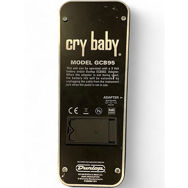 Used Dunlop GCB95 Original Crybaby Wah Effect Pedal