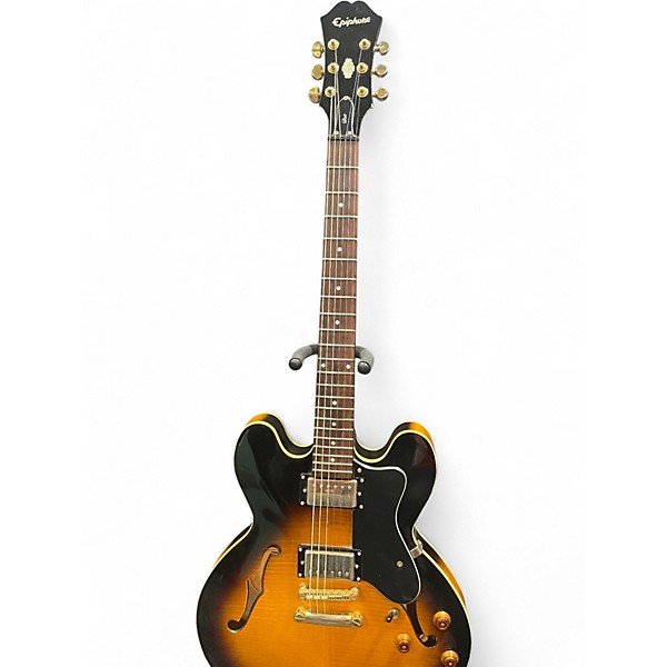 Used Epiphone Dot Deluxe VS Tobacco Burst Hollow Body Electric Guitar