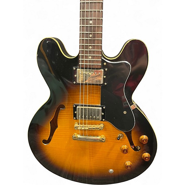 Used Epiphone Dot Deluxe VS Tobacco Burst Hollow Body Electric Guitar